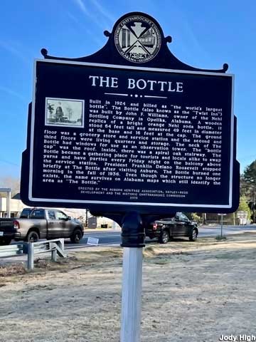 The Bottle historical marker.