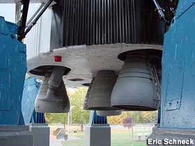 Thruster nozzles on the Saturn 1b.