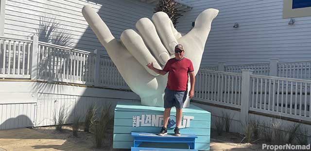 Giant Hang Loose Hand.