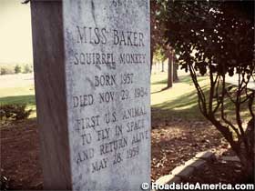 Miss Baker grave marker.
