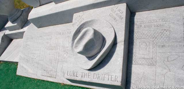 Cowboy Hat in stone.