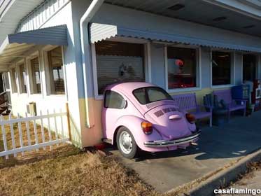Pink VW.