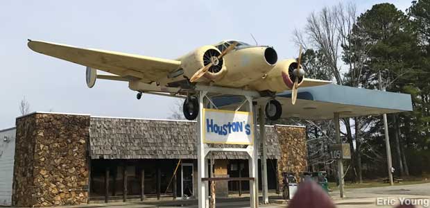 Gas station with plane.