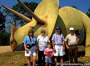 Triceratops and fun-loving family.