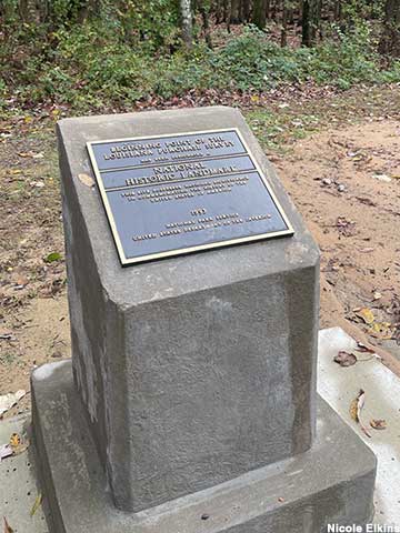 Historical landmark marker.