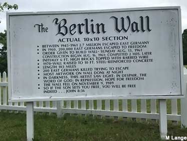 Sign for the Berlin Wall.