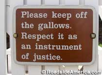 Please keep off the gallows.