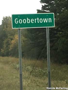 Goobertown sign.