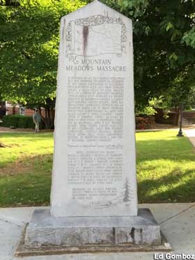 Mountain Meadows Massacre Monument.