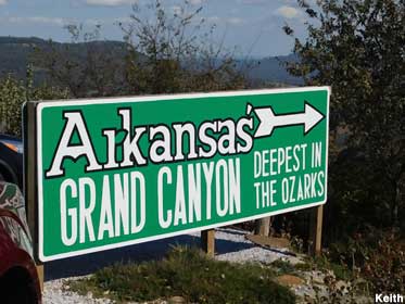 Arkansas' Grand Canyon sign.