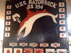 USS Razorback sign.