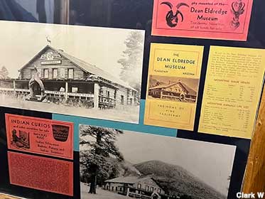 History display about the Dean Eldredge Museum.