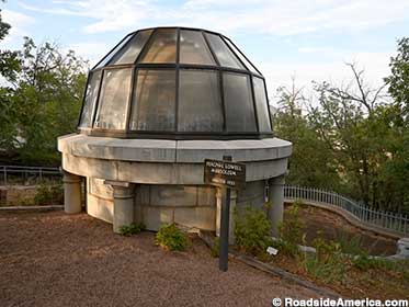 Percival Lowell is interred within his own mini-dome.
