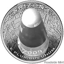 Artist's conception of Titan Missile coin.