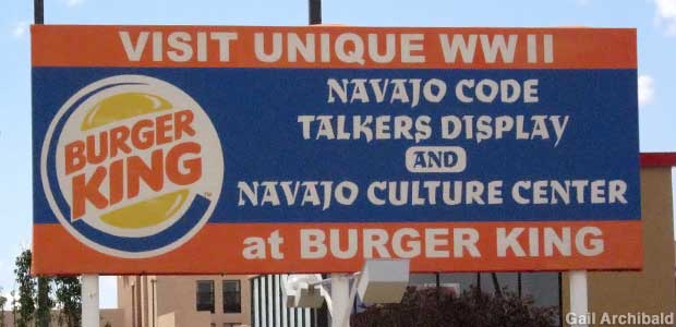 Navajo Code Talkers Display sign.