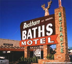 Buckhorn Baths sign.