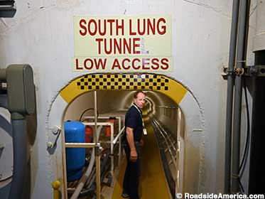 Winds inside the lung access tunnel can reach gale force.