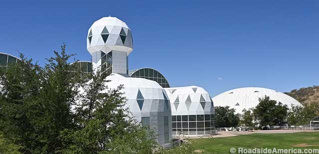 The living quarters of Biosphere 2 still look futuristic from the outside.