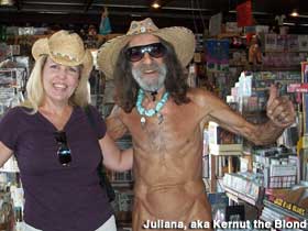 Kernut and Naked Bookstore Owner.