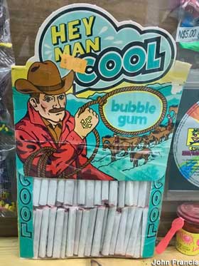 Cool bubble gum.