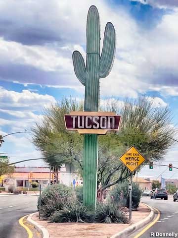 Tucson cactus sign.