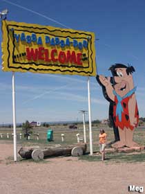 Welcome to Bedrock City sign.