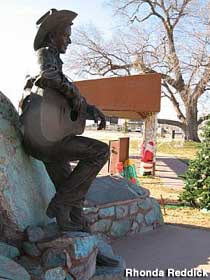 Rex Allen statue.