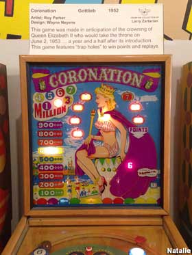 Coronation pinball machine, 1952.