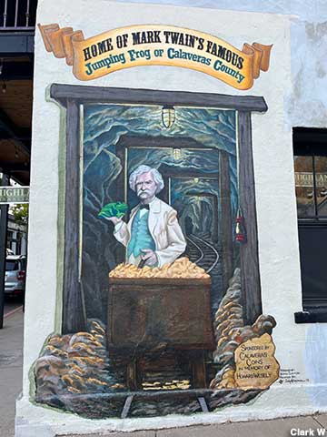Mark Twain Jumping Frog in a Mine Mural.