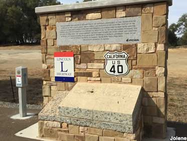 Slabs of US 40 and Lincoln Highway.