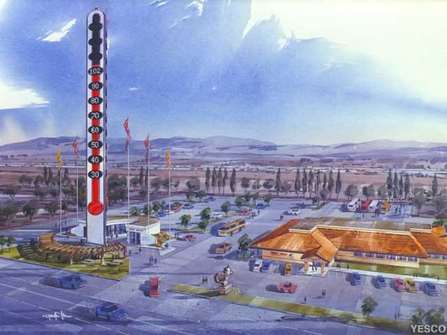 Artist's depiction of the World's Largest Themometer before construction in 1991.