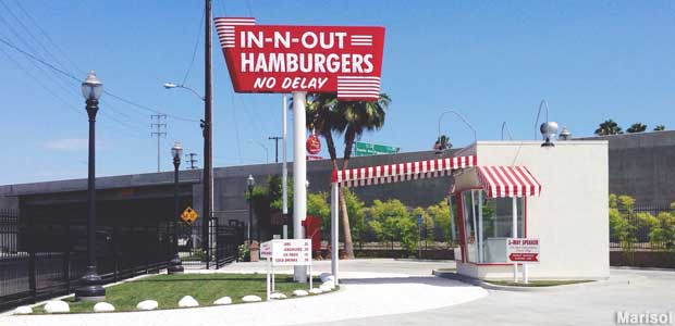 In-N-Out Hamburger stand.