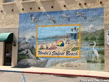 World's Safest Beach mural.