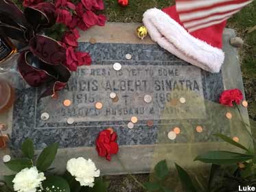 Grave of Frank Sinatra.