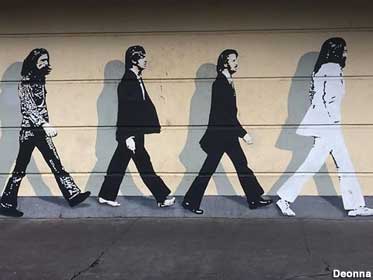 Beatles Abbey Road mural.