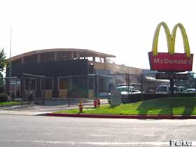 Fake McDonald's for TV production.