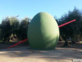 Big green olive.