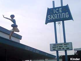 Ice Skater statue.