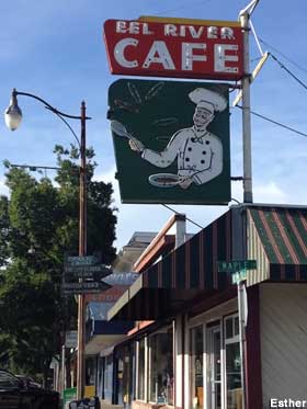 Eel River Cafe sign.