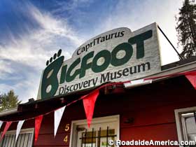 Bigfoot Discovery Museum, along forested Rt. 9.