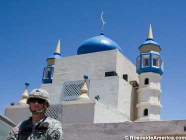 Vigilance at the fake mosque.