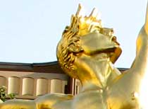 Golden statue.