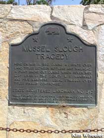 Mussel Slough Tragedy historical marker.