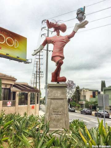 Rocky and Bullwinkle on Sunset Boulevard, May 2020.