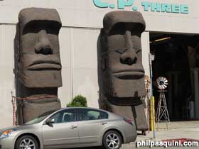 Easter Island heads.
