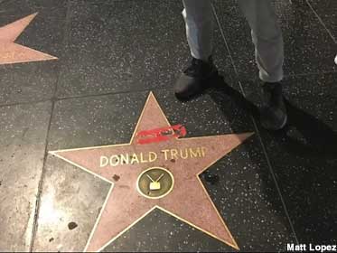 Hollywood Walk of Fame star for Donald Trump.