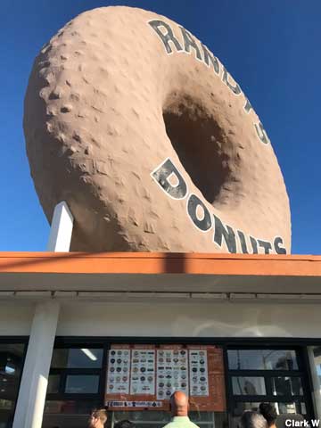 View of the big doughnut on the roof.