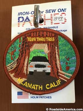 Tour-Thru Tree souvenir patch.