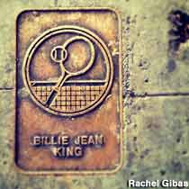Billie Jean King plaque.