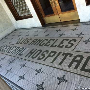 Old Los Angeles General Hospital entrance.